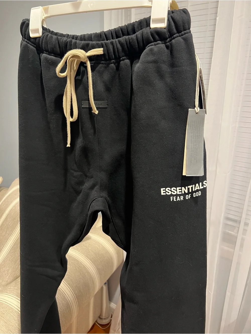 NWT ESSENTIALS Fear of God Black Jogger Sweatpants